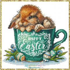 Stickvorlage Les Petites Croix De Lucie - Happy Easter Rabbit