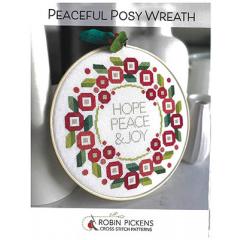 Stickvorlage Robin Pickens INC - Peaceful Posy Wreath