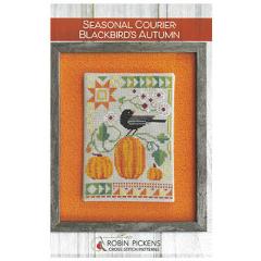 Stickvorlage Robin Pickens INC - Blackbirds Autumn - Seasonal Courier