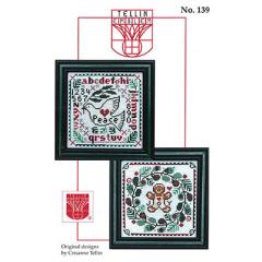 Stickvorlage Tellin Emblem - Peace & Joy - A Pair Of Squares