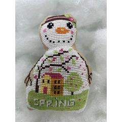 Stickvorlage Romys Creations - Snowman Spring
