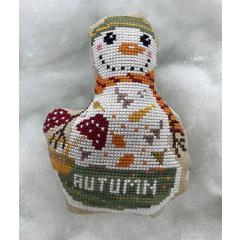 Stickvorlage Romy's Creations - Snowman Autumn