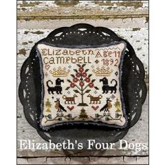 Stickvorlage The Scarlett House - Elizabeth's Four Dogs