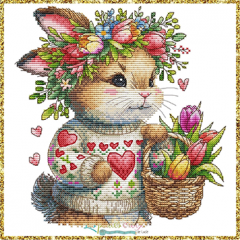 Stickvorlage Les Petites Croix De Lucie - Spring Bunny 2024