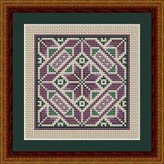 Stickvorlage Happiness Is Heartmade - Amethyst Garden Square