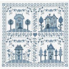 Stickvorlage Imaginating - Country Blue Village