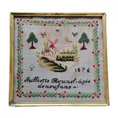 Stickvorlage The Wishing Thorn - Julliette Brunel 1876 Sampler