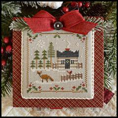 Stickvorlage Little House Needleworks - Log Cabin Christmas - Log Cabin Fox