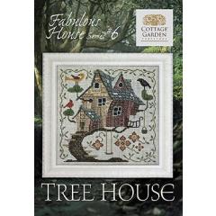 Stickvorlage Cottage Garden Samplings - Fabulous House Series 6 - Tree House