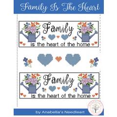 Stickvorlage Anabellas - Family Is The Heart