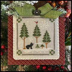 Stickvorlage Little House Needleworks - Log Cabin Christmas - In the Woods Bear