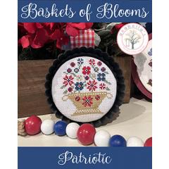 Stickvorlage Anabella's - Baskets Of Blooms Patriotic