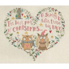 Stickvorlage Imaginating - Christmas Love Owls