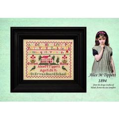 Stickvorlage Hands Across The Sea Samplers - Alice M Tippett 1894