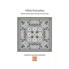Stickvorlage CM Designs - White Poinsettias