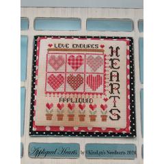 Stickvorlage Kiralyns Needlearts - Appliqued Hearts