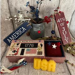 Mani Di Donna - God Bless America Sewing Box Chart & Finishing