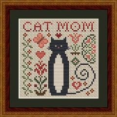Happiness Is Heartmade - Cat Mom (Stickvorlage)