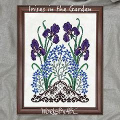 Irises In The Garden - Works by ABC (Stickvorlage)