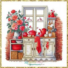 Les Petites Croix De Lucie - Kitchen Roses (Stickvorlage)