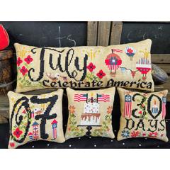 July Celebrate America - Quaint Rose Needle Arts (Stickvorlage)