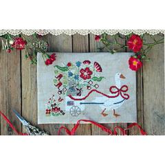 Red Flowers - Madame Chantilly (Stickvorlage)