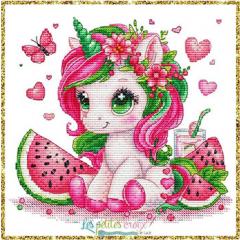 Watermelon Unicorn - Les Petites Croix De Lucie (Stickvorlage)