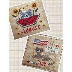 Cats Of The Month - July & August - Romys Creations (Stickvorlage)