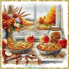 Apple Pie Window - Les Petites Croix De Lucie (Stickvorlage)
