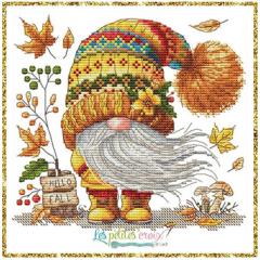 Hello Fall Gnome - Les Petites Croix De Lucie (Stickvorlage)