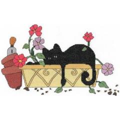 Catnap In The Garden - Imaginating (Stickvorlage)