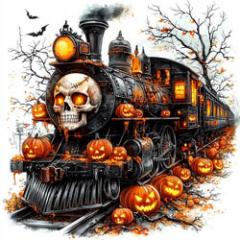 Halloween Train - Needle Minder (magnetischer Nadelhalter)