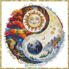 Yin & Yang - Les Petites Croix De Lucie (Stickvorlage)