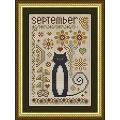 September Cat - Happiness Is Heartmade (Stickvorlage)