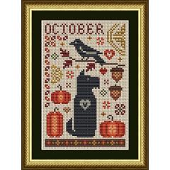 Scottie October Dog - Happiness Is Heartmade (Stickvorlage)