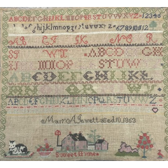 Mary A Jewett 1853 Sampler - From the Heart (Stickvorlage)