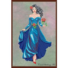 Mirabelle, The Midnight Rose - Cross Stitching Art (Stickvorlage)