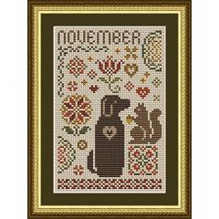 November Dog - Happiness Is Heartmade (Stickvorlage)