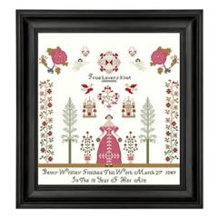 True Lovers Knot - Betty Wrigley Sampler 1849 - The Wishing Thorn (Stickvorlage)