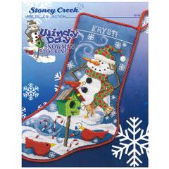 Windy Day Snowman Stocking - Stoney Creek Collection (Stickvorlage)
