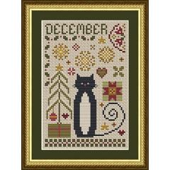 December Cat - Happiness Is Heartmade (Stickvorlage)