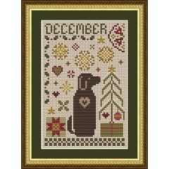 December Dog - Happiness Is Heartmade (Stickvorlage)