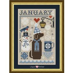 January Dog - Happiness Is Heartmade (Stickvorlage)
