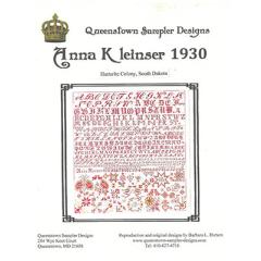 Queenstown Sampler Designs - Anna Kleinser 1930