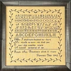 Queenstown Sampler Designs - Ruth Ann Blackman 1842