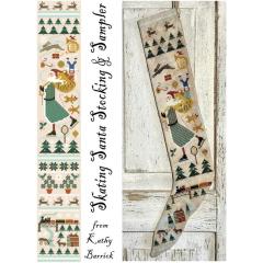 Kathy Barrick - Skating Santa Stocking & Sampler