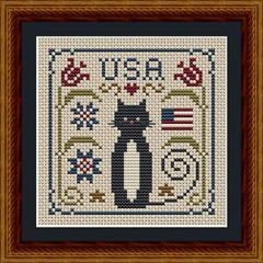 Happiness Is Heartmade - Patriotic USA Cat