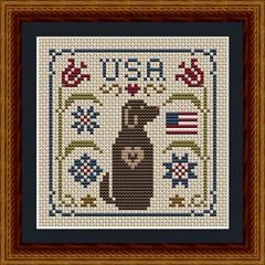 Happiness Is Heartmade - Patriotic USA Dog