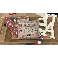 Mani Di Donna - Happy 4th Of July Sampler Pillow