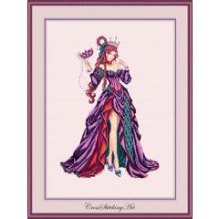 Stickvorlage Cross Stitching Art - Karolina De Carreau, Queen Of Diamonds